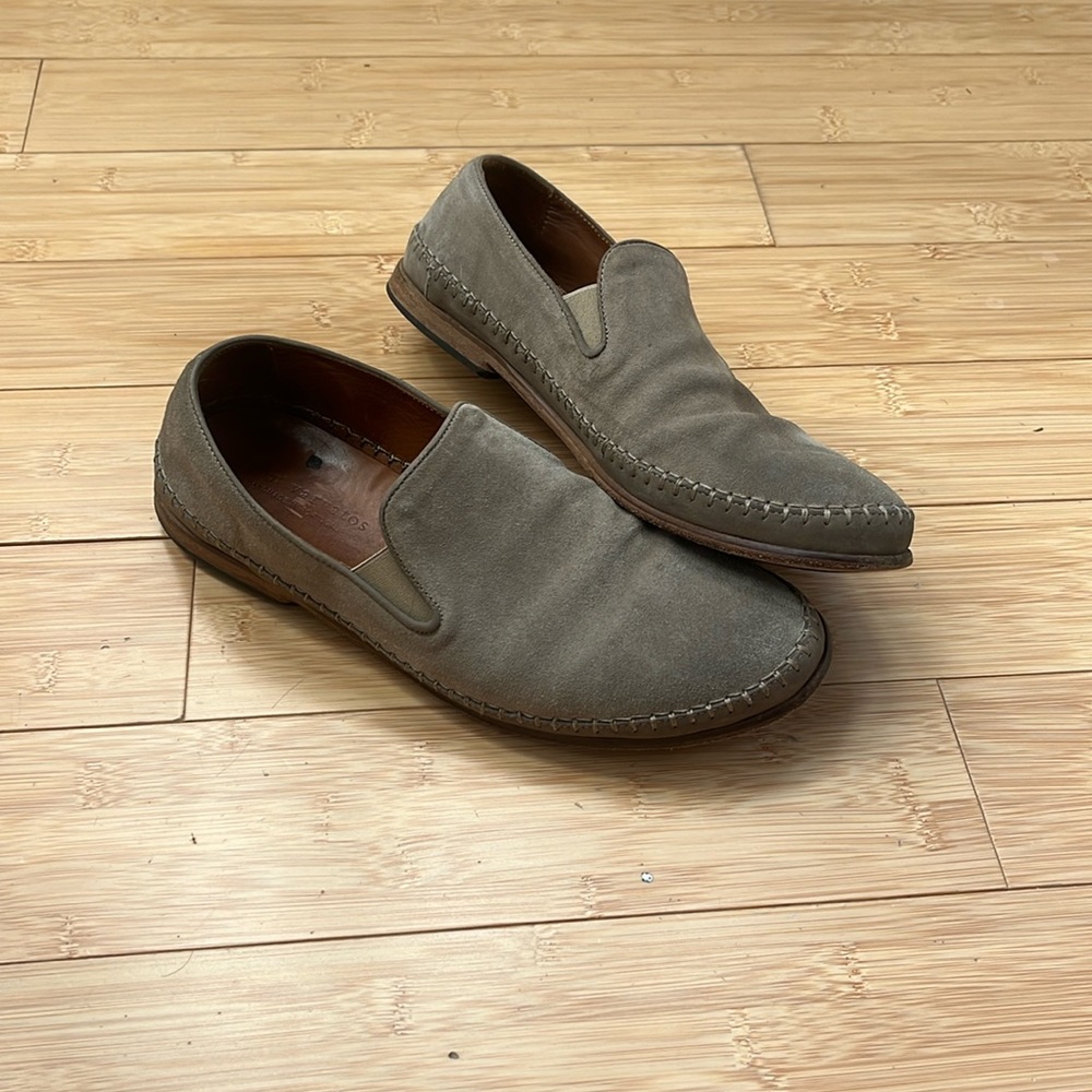 John Varvatos Taupe Loafers - Size M9.5 - Made in Portugal